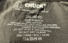 Load image into Gallery viewer, Chucky Mens Black Graphic Print Cotton Crew Neck Short Sleeve T-Shirt Size 2XL
