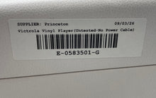 Load image into Gallery viewer, Victrola White Portable Vinyl Turntable Record Player Untested No Power Cable
