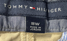 Load image into Gallery viewer, Tommy Hilfiger Womens Beige Flat Front Pockets Tapered Leg Chino Pants Size 18W
