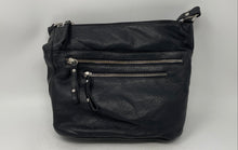 Load image into Gallery viewer, Great American Leather Works Womens Black Adjustable Strap Zip Top Crossbody Bag
