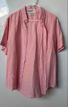 Load image into Gallery viewer, Lacoste Mens Pink Short Sleeve Collared Regular Fit Button-Up Shirt Size L
