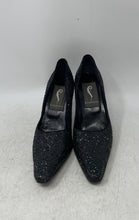 Load image into Gallery viewer, F By Fortuna Valentino Womens Black Glitter Stiletto Pump Heels Size EUR 37.5
