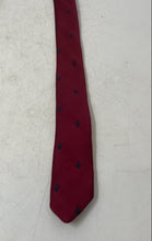 Load image into Gallery viewer, Oscar De La Renta Mens Red Blue Geometric Print Adjustable Long Designer Tie
