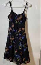 Load image into Gallery viewer, Forever 21 Womens Black Floral Print Sleeveless Button Front A-Line Dress Size S
