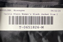Load image into Gallery viewer, Calvin Klein Womens Black Pocket Peak Lapel Double-Breasted Blazer Jacket Size 2
