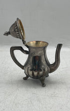 Load image into Gallery viewer, Vintage Silver Plated Engraved Tableware Scroll Handle Lidded Miniature Teapot
