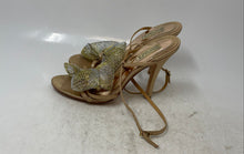 Load image into Gallery viewer, Badgley Mischka Womens Janie Gold Silver Embellished Strappy Heels Size 8M
