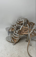 Load image into Gallery viewer, Bella Marie Womens Gray Open Toe Stiletto Gladiator Heels Size 9
