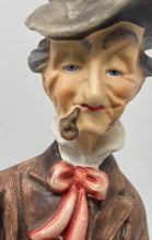 Load image into Gallery viewer, Vintage Ceramic Papa Hemingway Harry H R Stoneback Old Man Pipe Newspaper Statue

