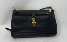 Load image into Gallery viewer, Michael Kors Womens Black Leather Card Holder Outer Pocket Crossbody Purse
