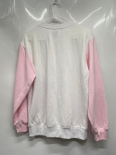 Load image into Gallery viewer, Boyfriend Crew Womens White Pink Long Sleeve Pullover Sweatshirt Size M
