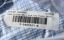 Load image into Gallery viewer, Tommy Hilfiger Mens Blue Collared Long Sleeve Button-Up Shirt Size XL
