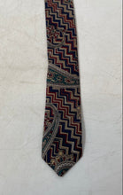 Load image into Gallery viewer, Enrico Uomo Mens Multicolor Printed Silk Keeper Loop Designer Tie
