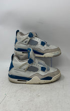 Load image into Gallery viewer, Nike Boys Air Jordan 4 HF4281-141 White Blue Sneakers Shoes Size 6Y No Laces
