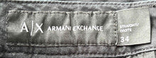 Load image into Gallery viewer, Armani Exchange Mens Black Flat Front Straight Leg Chino Pants Size 34
