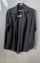 Load image into Gallery viewer, Pierre Cardin Mens Gray Long Sleeve Slim Fit Dress Shirt Size M 15-15.5 32/33
