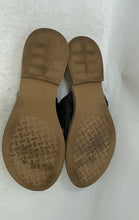 Load image into Gallery viewer, Toscanella Womens Black Brown Slip-On Flat Thong Sandals Size 8.5
