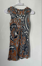 Load image into Gallery viewer, Tory Burch Womens Brown Black Printed Sleeveless Pullover Tunic Blouse Top Sz 4
