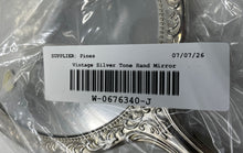 Load image into Gallery viewer, Vintage Silver-Tone Swirl Engraved Collectible Round Shape Hand Mirror
