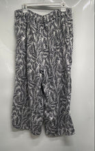 Load image into Gallery viewer, Tahari Womens Black White Tropical Palm Leaf Print Wide-Leg Pants Size XL
