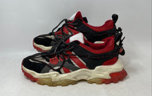 Load image into Gallery viewer, Javi Mens Edge Red Black White Low Top Lace-Up Sneaker Shoes Size 9
