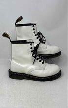Load image into Gallery viewer, Dr. Martens AirWair Unisex Black White Leather Combat Boots Size M 7.5 W 8.5
