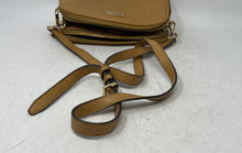 Load image into Gallery viewer, Michael Kors Womens Light Brown Leather Triple Compartment Dome Crossbody Purse
