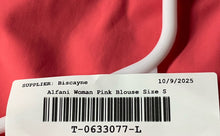 Load image into Gallery viewer, Alfani Womens Pink Short Sleeve Split Neck Pullover Blouse Top Size Small
