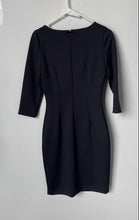 Load image into Gallery viewer, Calvin Klein Womens Black 3/4 Sleeve Boat Neck Regular Fit Sheath Dress Size 0
