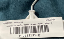 Load image into Gallery viewer, American Eagle Outfitters Womens Green Stretch Distressed Skinny Jeans Size 6
