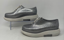 Load image into Gallery viewer, Melissa + Vitorino Campos Womens Grunge Silver Glitter Lace-Up Oxford Shoes Sz 8
