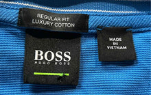 Load image into Gallery viewer, Hugo Boss Mens Blue Luxury Cotton Regular Fit Collared Polo Shirt Size XL
