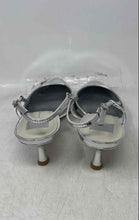 Load image into Gallery viewer, Dolce Vita Womens Silver Pointed Toe Kitten Slingback Heels Size 10W
