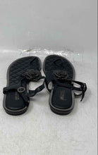 Load image into Gallery viewer, Michael Kors Womens Lucia Black Quilted Leather Flat Thong Sandals Size 7M
