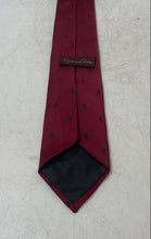 Load image into Gallery viewer, Oscar De La Renta Mens Red Blue Geometric Print Adjustable Long Designer Tie
