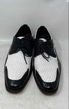 Load image into Gallery viewer, Stacy Adams Mens Black White Leather Lace-Up Derby Dress Shoes Size 10 M
