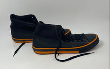Load image into Gallery viewer, Harley-Davidson Mens Nathan Black Orange Leather Lace-Up Sneaker Shoes Size 11
