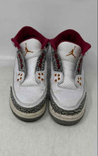 Load image into Gallery viewer, Nike Kids Air Jordan 3 Retro White Gray Red Sneaker Shoes Size 6Y No Laces
