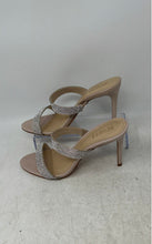 Load image into Gallery viewer, Schutz Womens Beatriz Beige Rhinestone Slip-On Stiletto Slide Heels Size 8B

