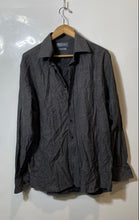 Load image into Gallery viewer, Authentic Christian Dior Mens Dark Gray Striped Dress Shirt Size EUR 40
