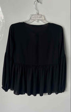 Load image into Gallery viewer, Banana Republic x Olivia Palermo Womens Black Long Sleeve Blouse Top Size XS
