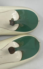 Load image into Gallery viewer, Authentic Dolce &amp; Gabbana Womens White Green Pump Heels Size EUR 37 Damaged
