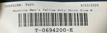 Load image into Gallery viewer, Nautica Mens Yellow Cotton Short Sleeve Regular Fit Slim Fit Polo Shirt Size M
