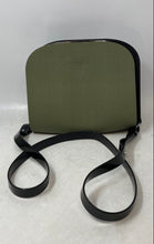 Load image into Gallery viewer, Melissa Womens Black Green Snakeskin Embossed Flap Medium Shoulder Bag
