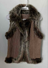 Load image into Gallery viewer, Live A Little Womens Brown Leather Notch Lapel One-Button Vest Size Medium
