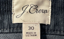 Load image into Gallery viewer, J. Crew Womens Blue Corduroy Flat Front Pockets Straight Leg Cropped Pants Sz 30
