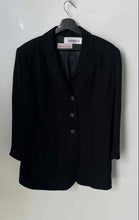 Load image into Gallery viewer, Selene Womens Black Long Sleeve Pockets Notch Lapel Three-Button Blazer Size 14

