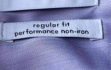 Load image into Gallery viewer, Calvin Klein Mens Light Purple Regular Fit Collared Non-Iron Dress Shirt Size 16
