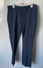 Load image into Gallery viewer, Original Penguin Mens Blue Check Flat Front Straight Leg Dress Pants Sz 34W/30L

