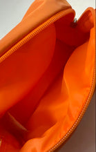 Load image into Gallery viewer, Clinique Womens Orange Zipper Cosmetic Makeup Bag With Tag
